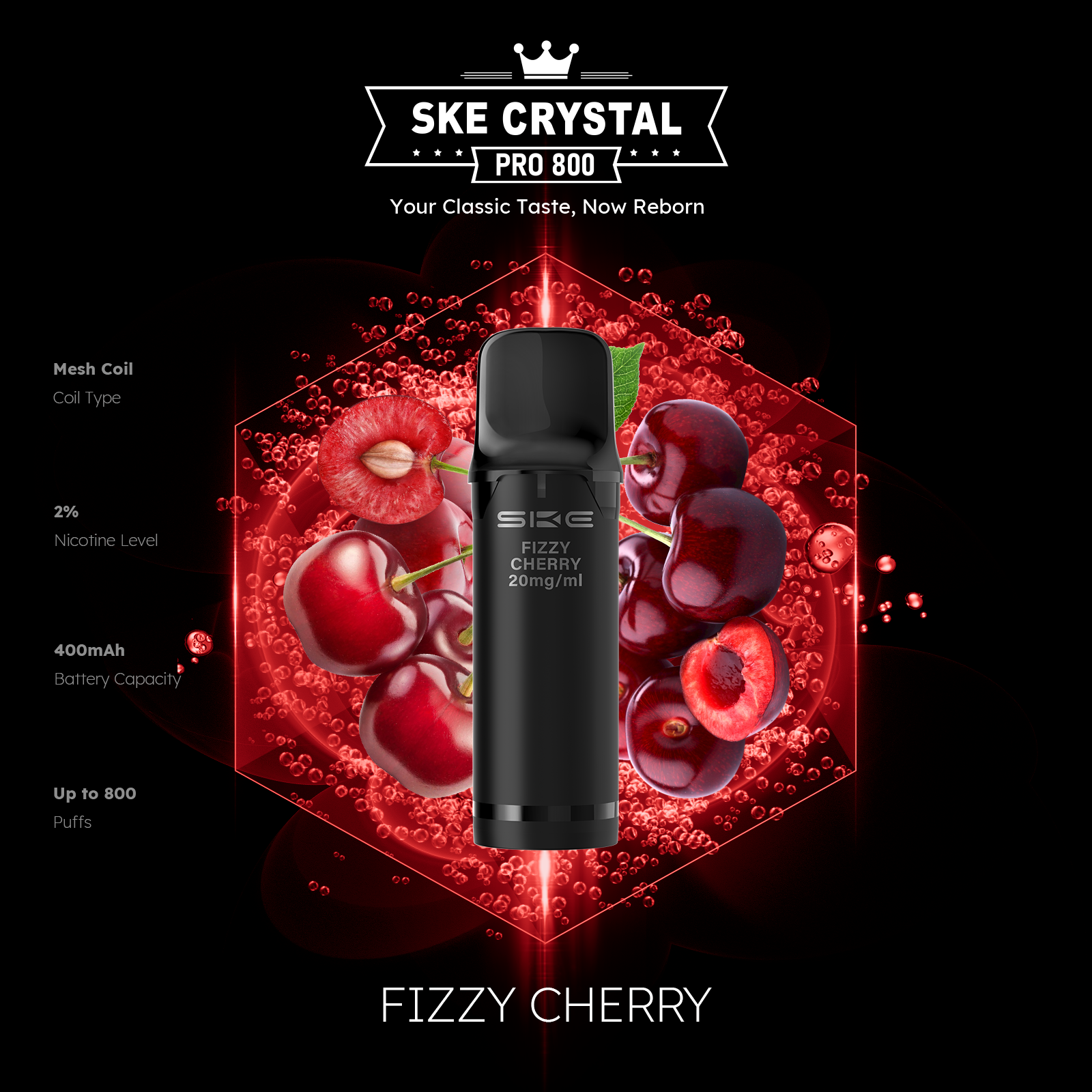 SKE Crystal Pro 800 Pods - Alle Sorten