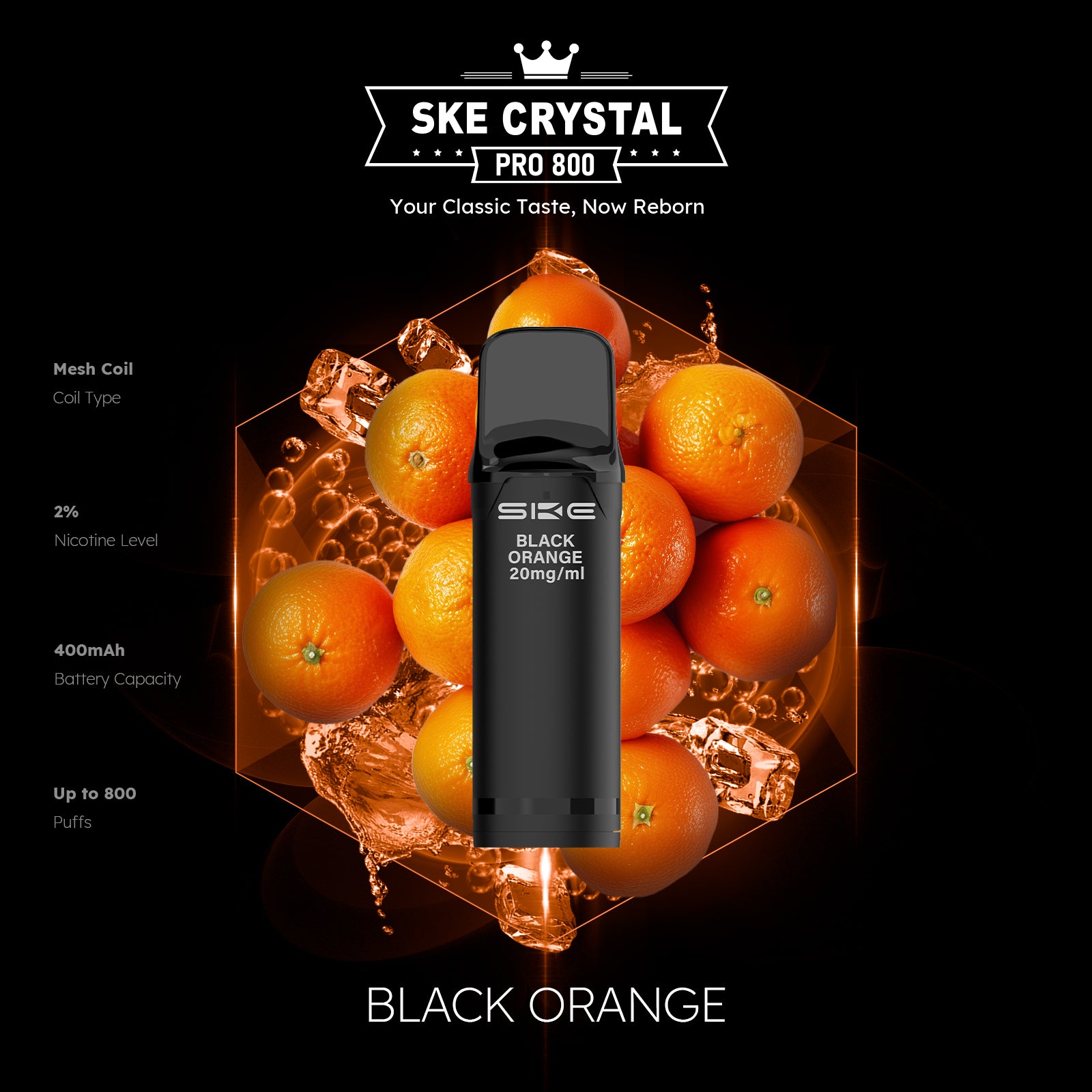 SKE Crystal Pro 800 Pods - Alle Sorten