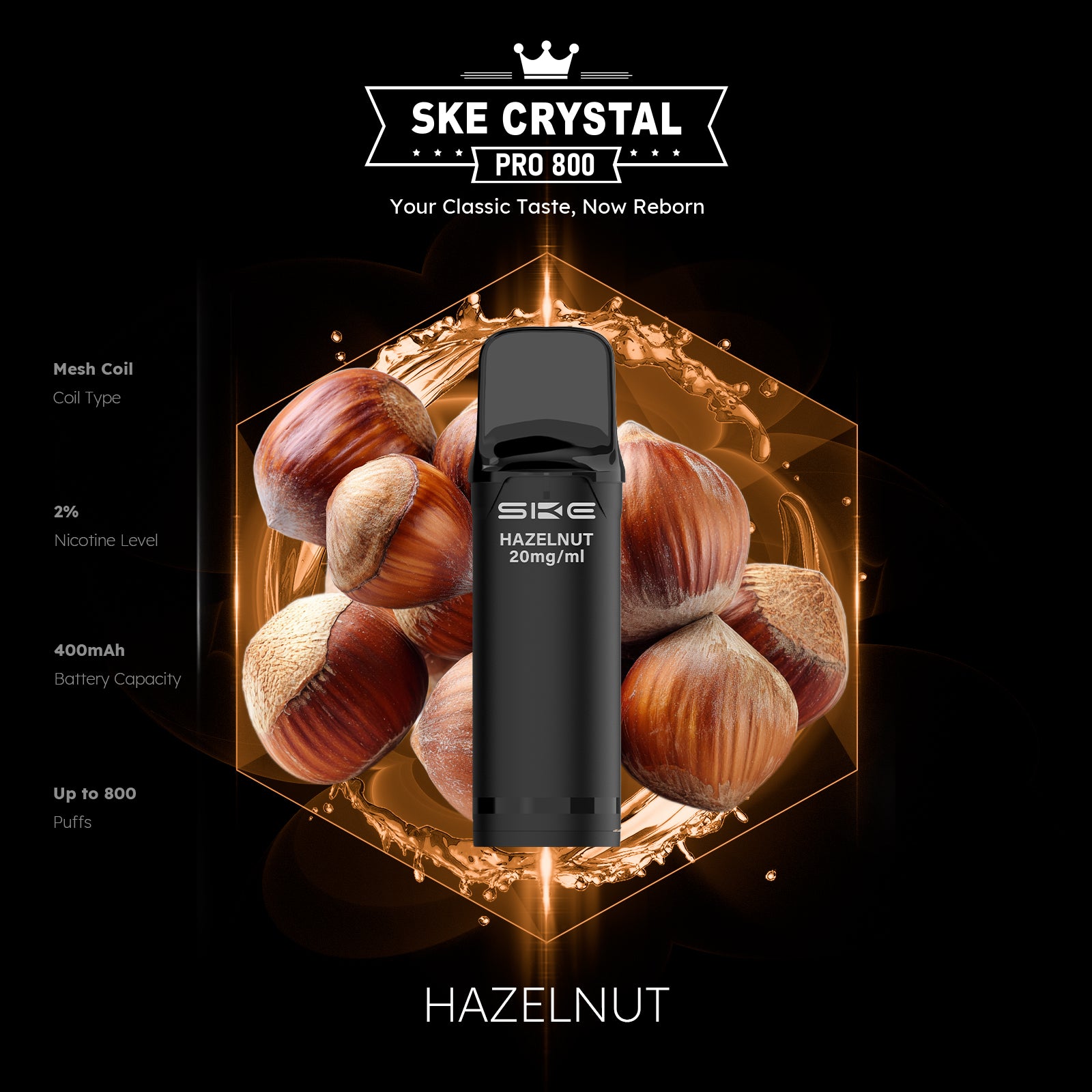 SKE Crystal Pro 800 Pods - Alle Sorten
