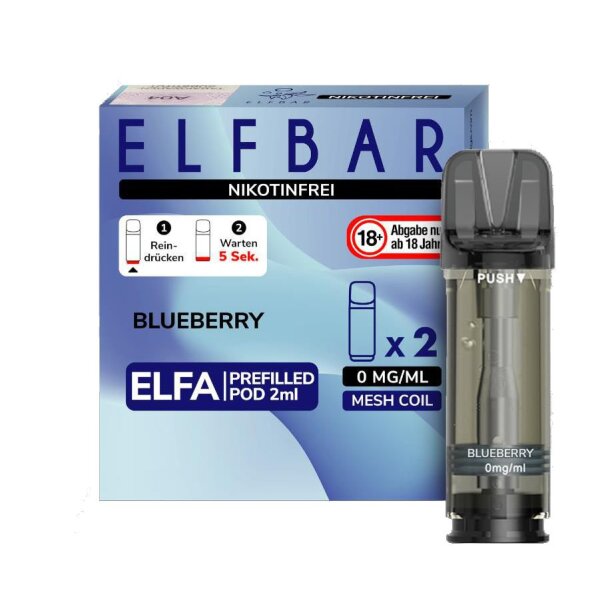 Elfbar - Elfa Pod Blueberry 0mg/ml (2 Stück pro Packung)