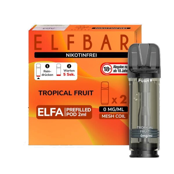Elfbar - Elfa Pod Tropical Fruit 0mg/ml (2 Stück pro Packung)