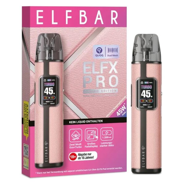 Elfbar ELFX Pro - Classic Edition - StarterKit Pink