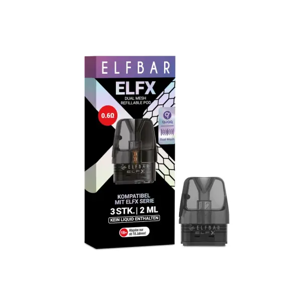 Elfbar Elfx Pod (3 Stück pro Packung) 0,6 Ohm